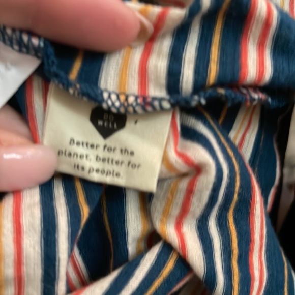 Madewell M Striped T-shirt Boxy Cotton EUC - Picture 4 of 5